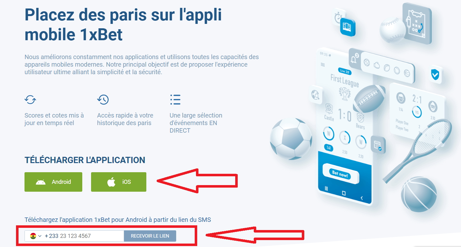 1xbet APK Android Installation Ghana